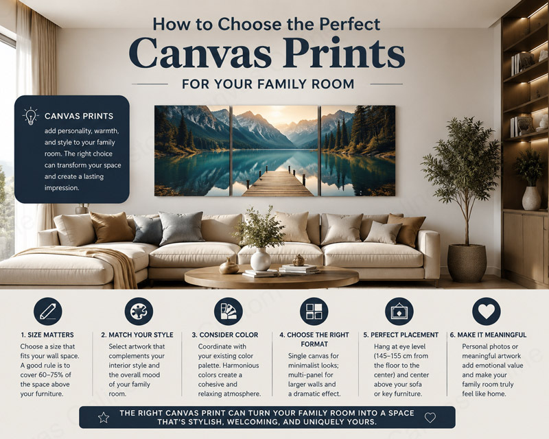 How to Choose the Perfect Canvas Prints for Your Family Room