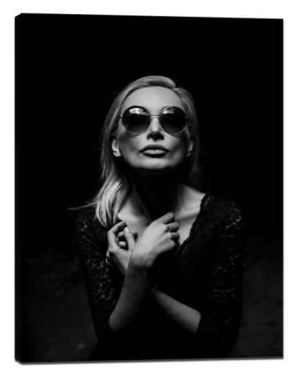 Create a vivid black and white portrait